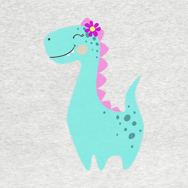 Cute Dinosaur Baby Girl by KOTOdesign